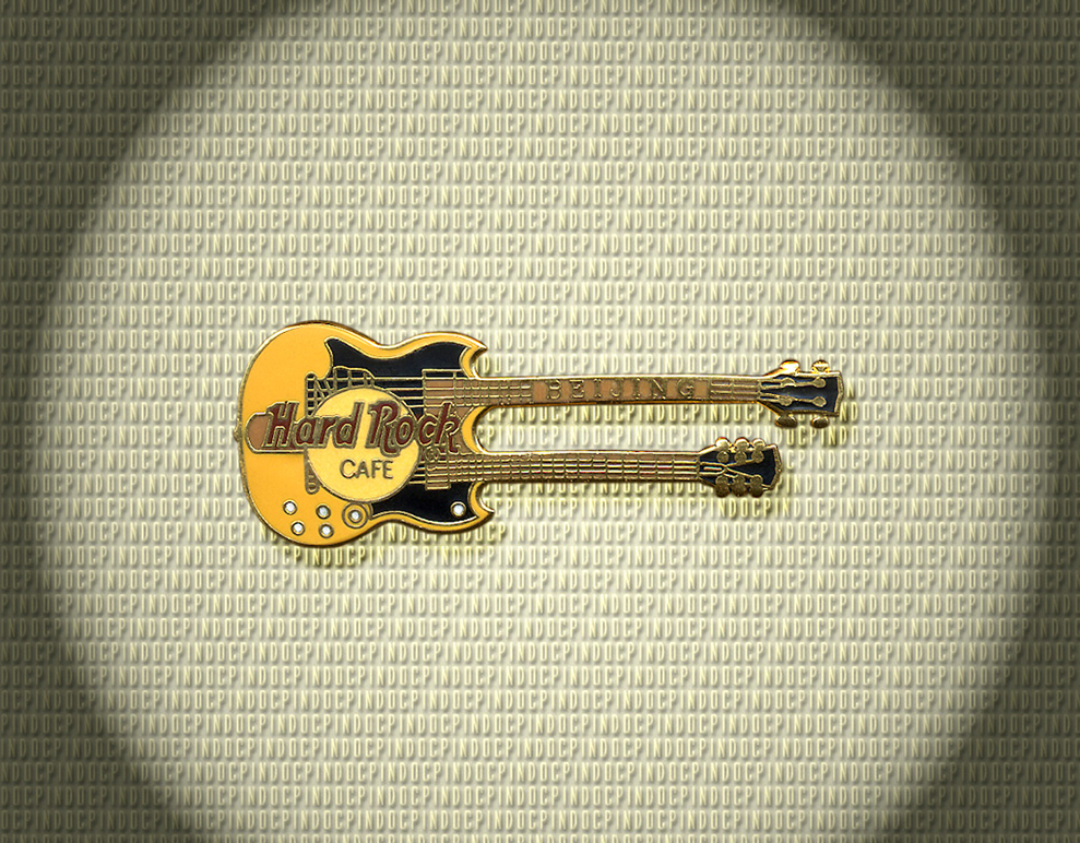 110 Yellow Double Neck Guitar